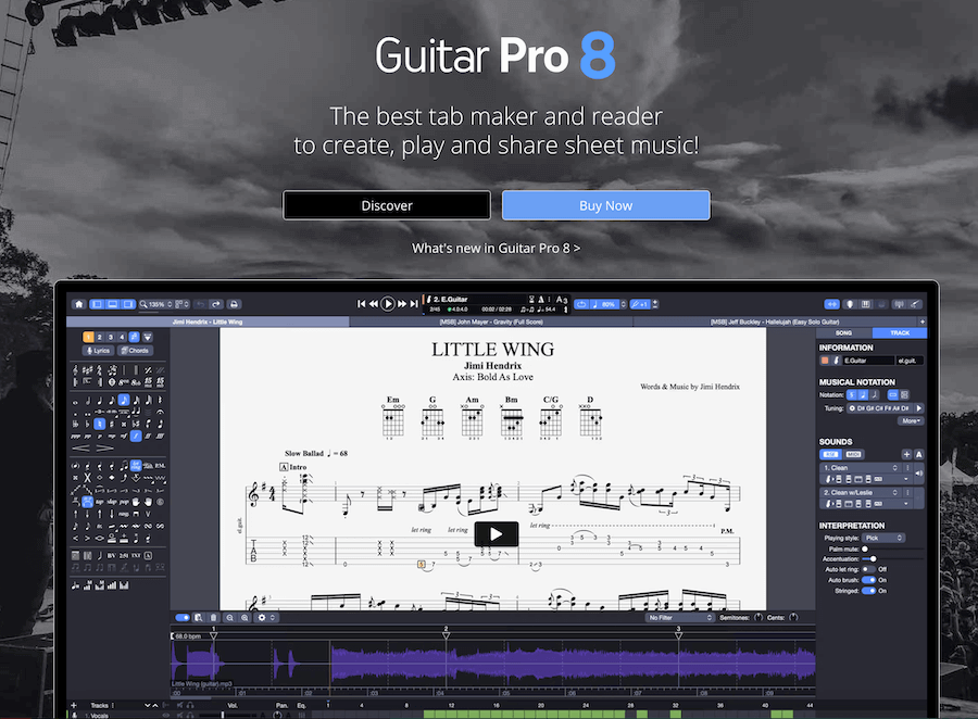 Tab software like Guitar pro screenshot