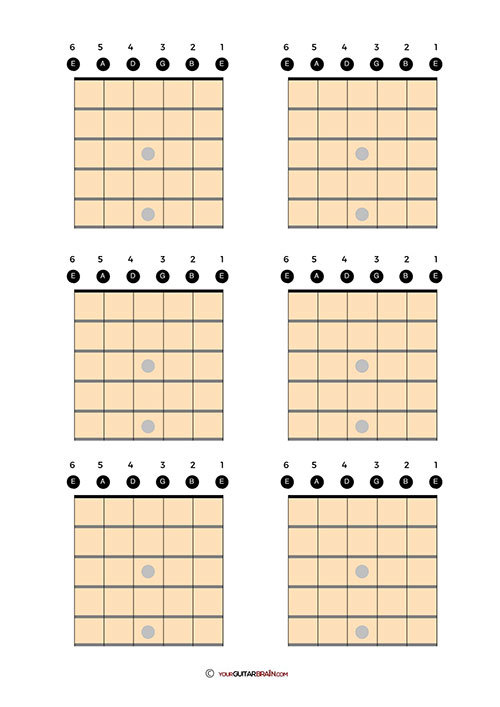 Blank Guitar Chord chart PDF chord diagram 