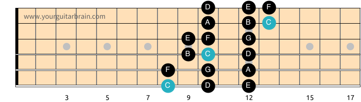 Major Scale_3 Notes Per String_Shape 5