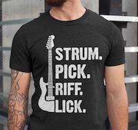 guitar t shirt funny gift for guitarists clothing dad him her birthday christmas ideas unique