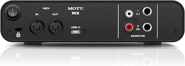 Audio interface inputs on MOTO M2 USBC soundcard