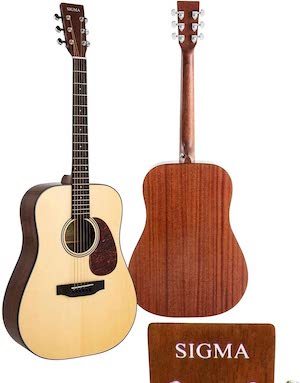 SIGMA Acoustic Guitar, Dreadnought best beginners cheap budget small hands