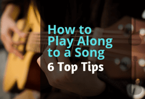 how to play along to song recording guitar ear training tips beginners pick out strumming pattern