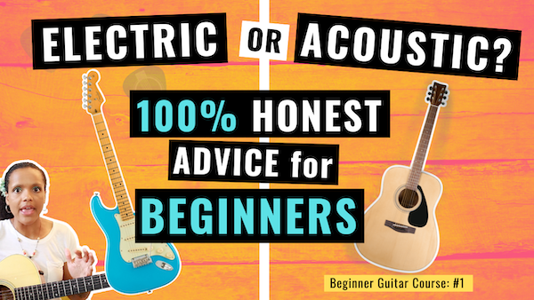 beginner guitar free course how to play guitar lesson should i learn on acoustic or electric 