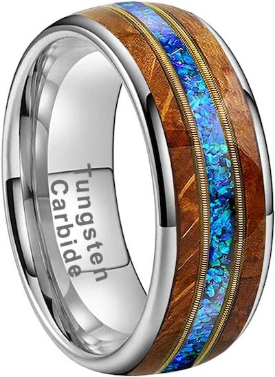 Unique gift ides for him a guitar string music ring