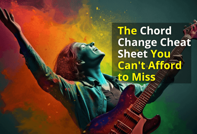 beginner chord change cheat sheet, Why do my chord changes sound muddy, how to change chords fast, Why do my chord changes sound slow, fast chord changes, muted buzzing chords, barre chords, G major, d major, f major chord