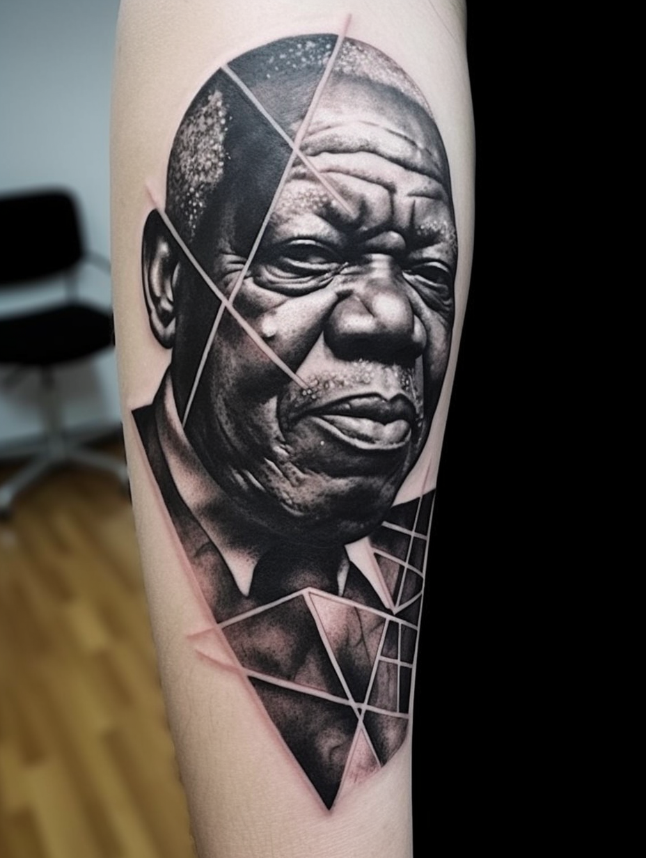 tattoo bb king on arm for men