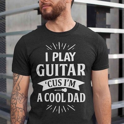 etsy t shirt mockup, i play guitar cus i'm a cool dad, fathers day gift for guitarists, fathers day present ideas musician