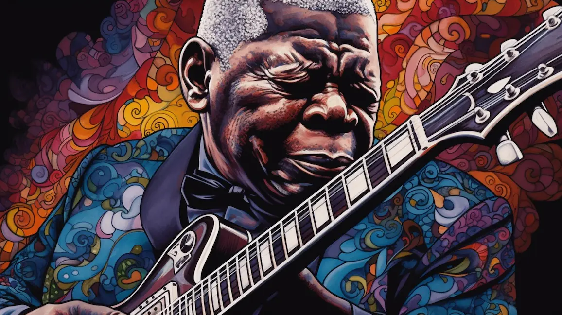 BB King playing guitar as the Best Guitarist of All Time
