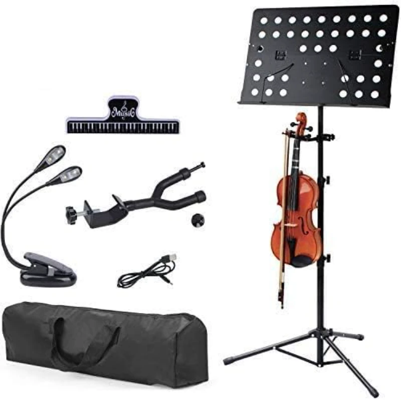 Klvied Sheet Music Stand with Violin Hanger